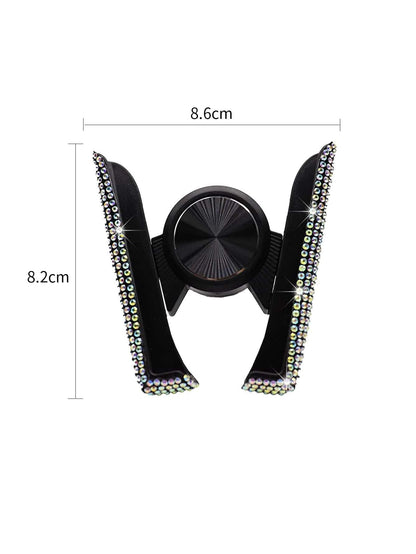 Rhinestone Decor Car Air Outlet Phone Holder