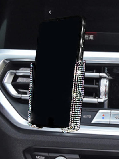 Rhinestone Decor Car Air Outlet Phone Holder