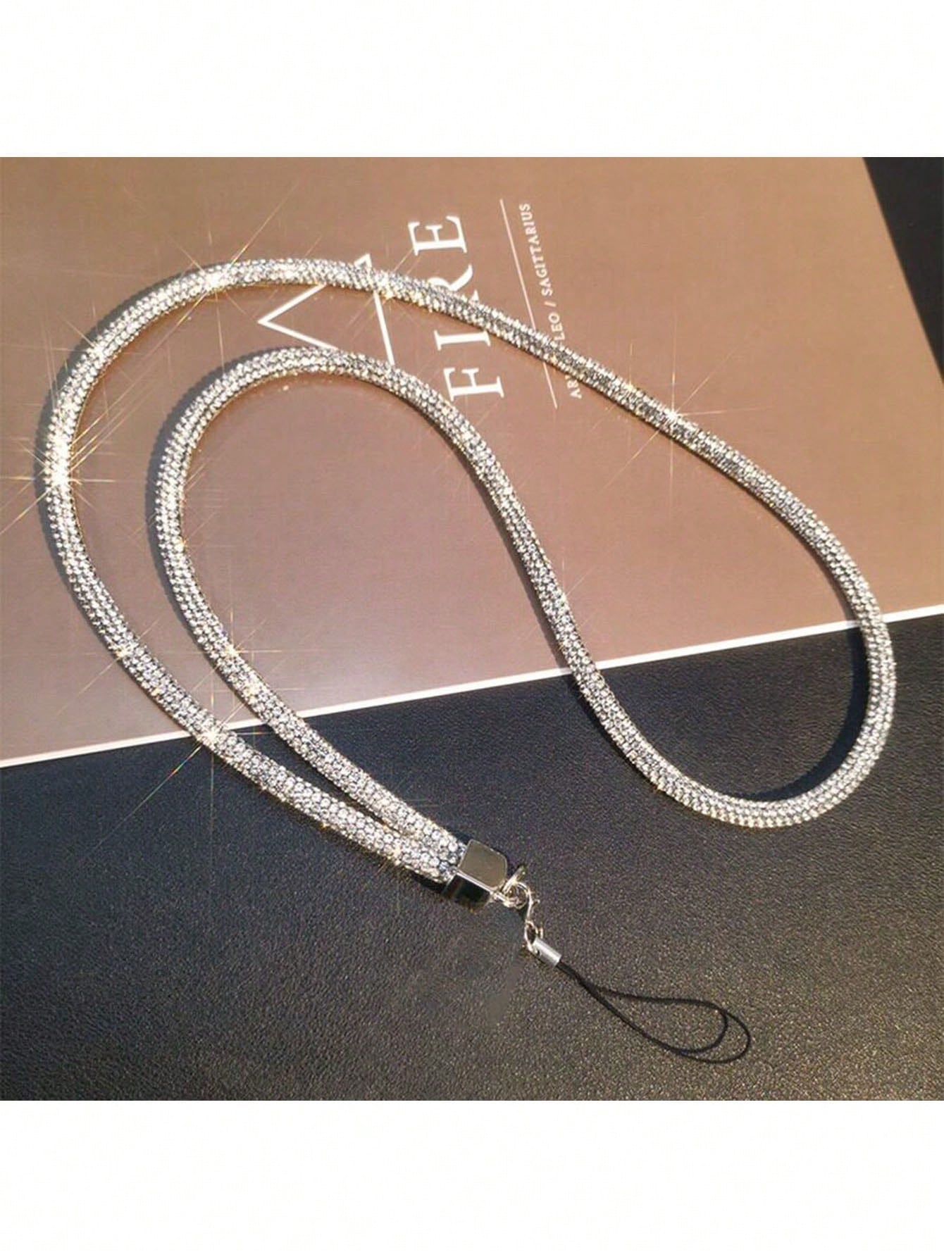 Rhinestone Phone Lanyard, Women's Luxury Bling Wrist Strap, Colorful Fashion Phone Charm, Suitable For Earphone Case, Bag Decoration, Available In Two Sizes