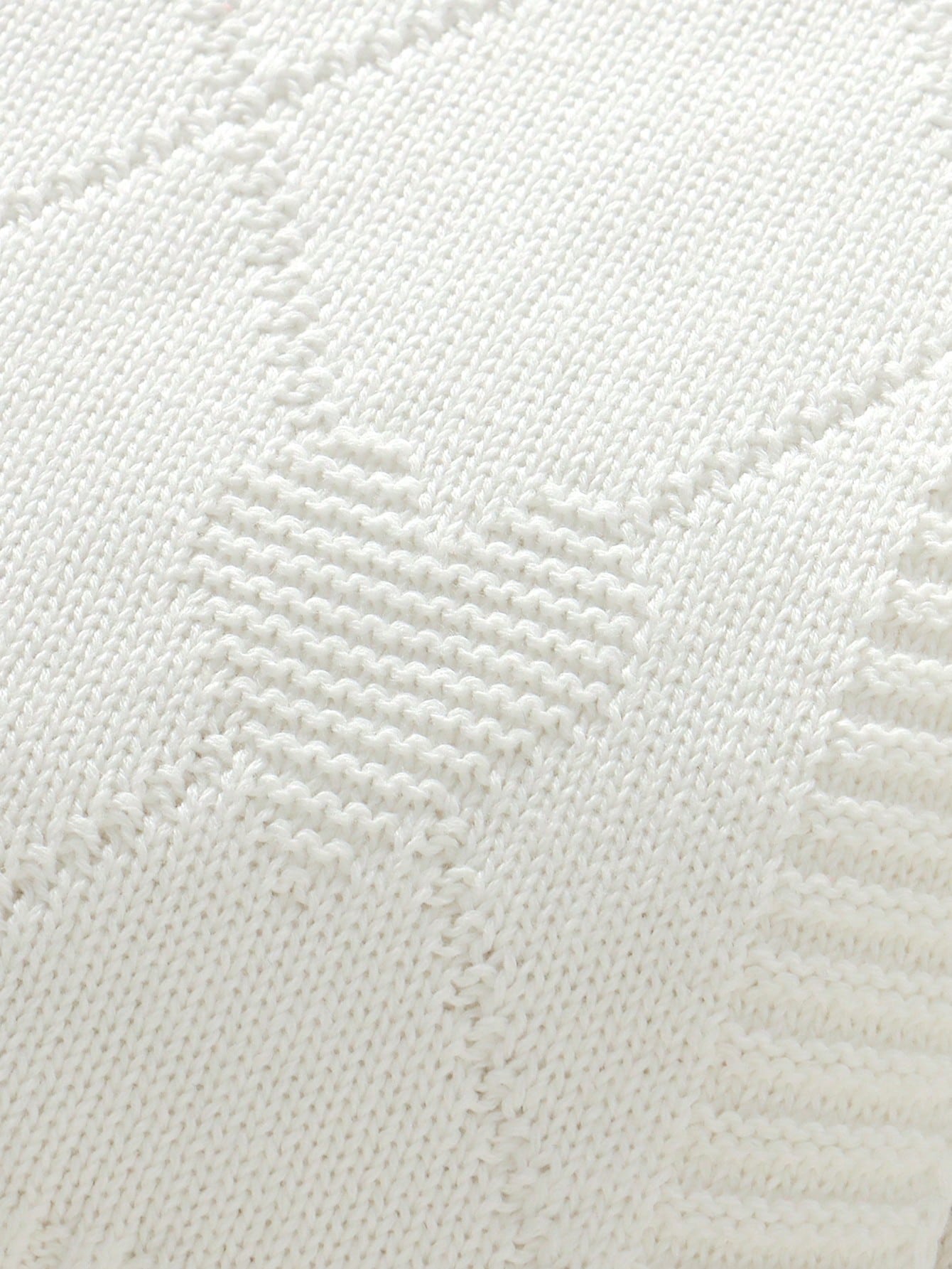 Rhombus Heart Knitted Baby Blanket, 100% Cotton All Season, Newborn Swaddle Stroller Cover Quilt, Infant Nursery Supplies