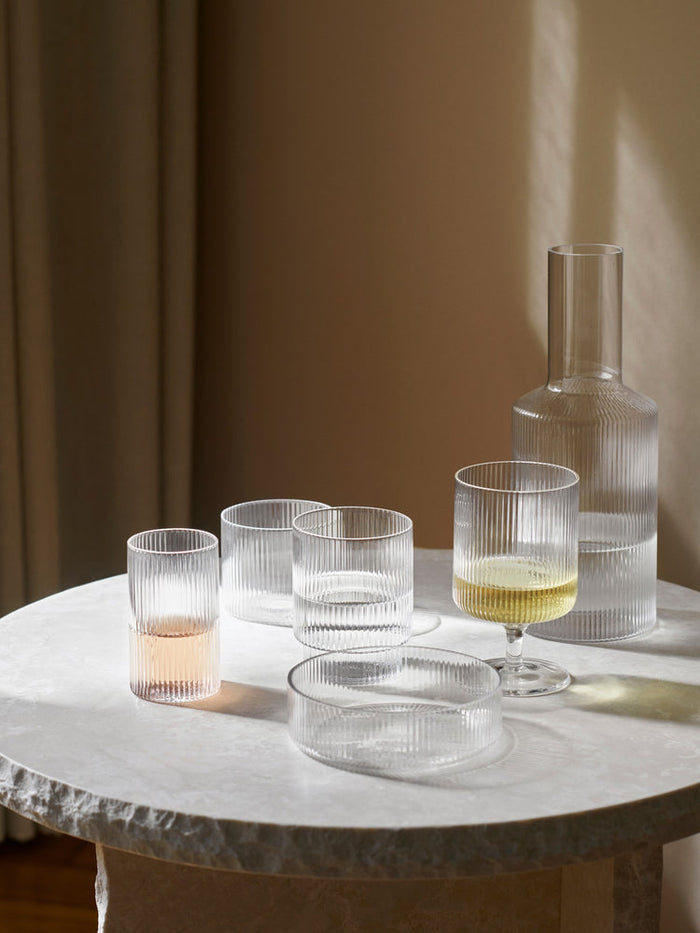 Ripple Glass Carafe, Clear