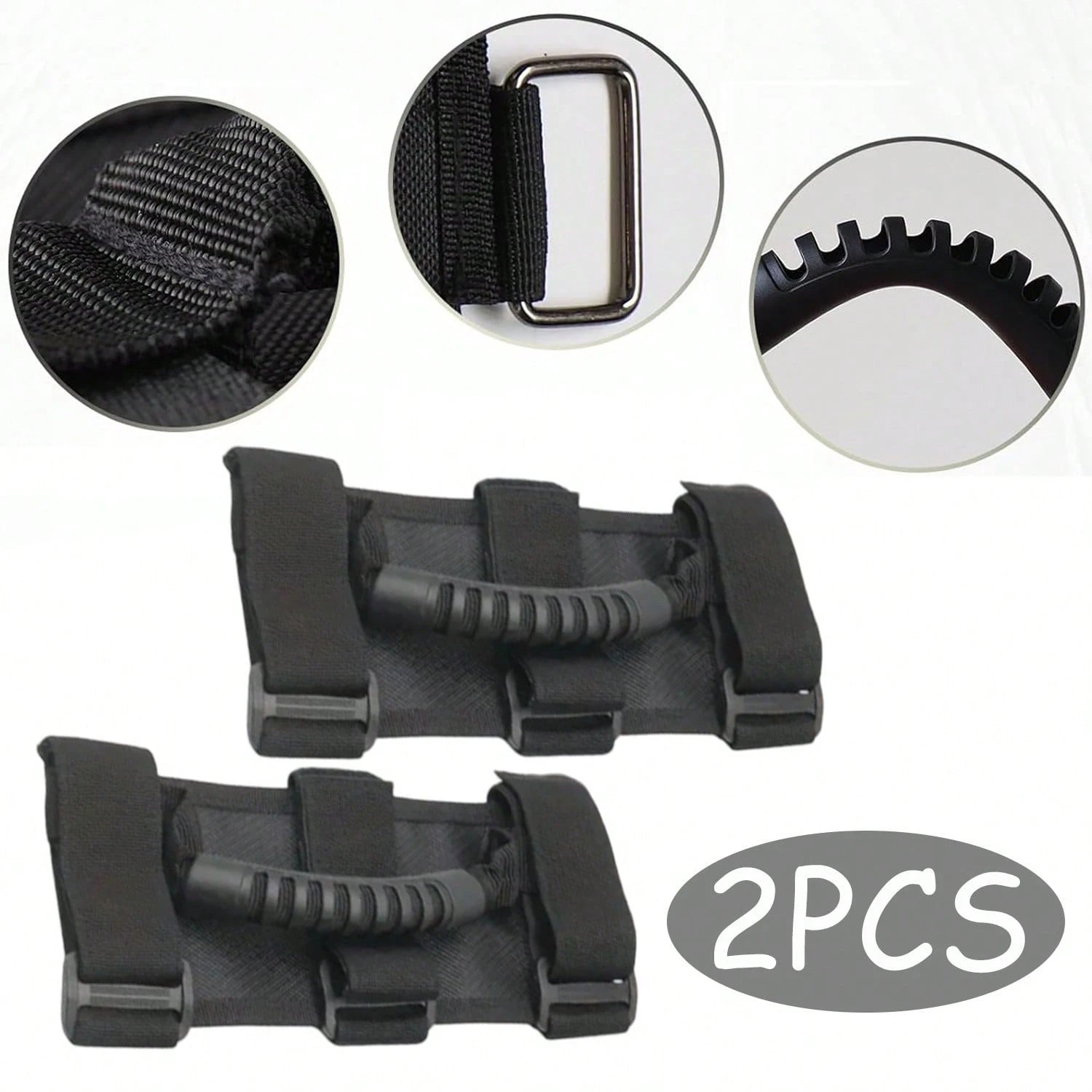 [Roller Handle Grip Handle]2PCS Roller Handle Grip Handle,Elastic Rope Handle- Internal Assembly Component,Suitable For Jeeps,UTVs,Four-Wheel Vehicles
