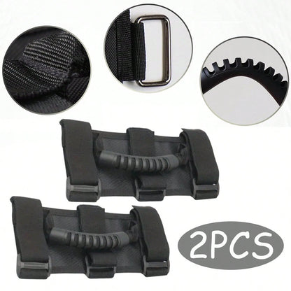 [Roller Handle Grip Handle]2PCS Roller Handle Grip Handle,Elastic Rope Handle- Internal Assembly Component,Suitable For Jeeps,UTVs,Four-Wheel Vehicles