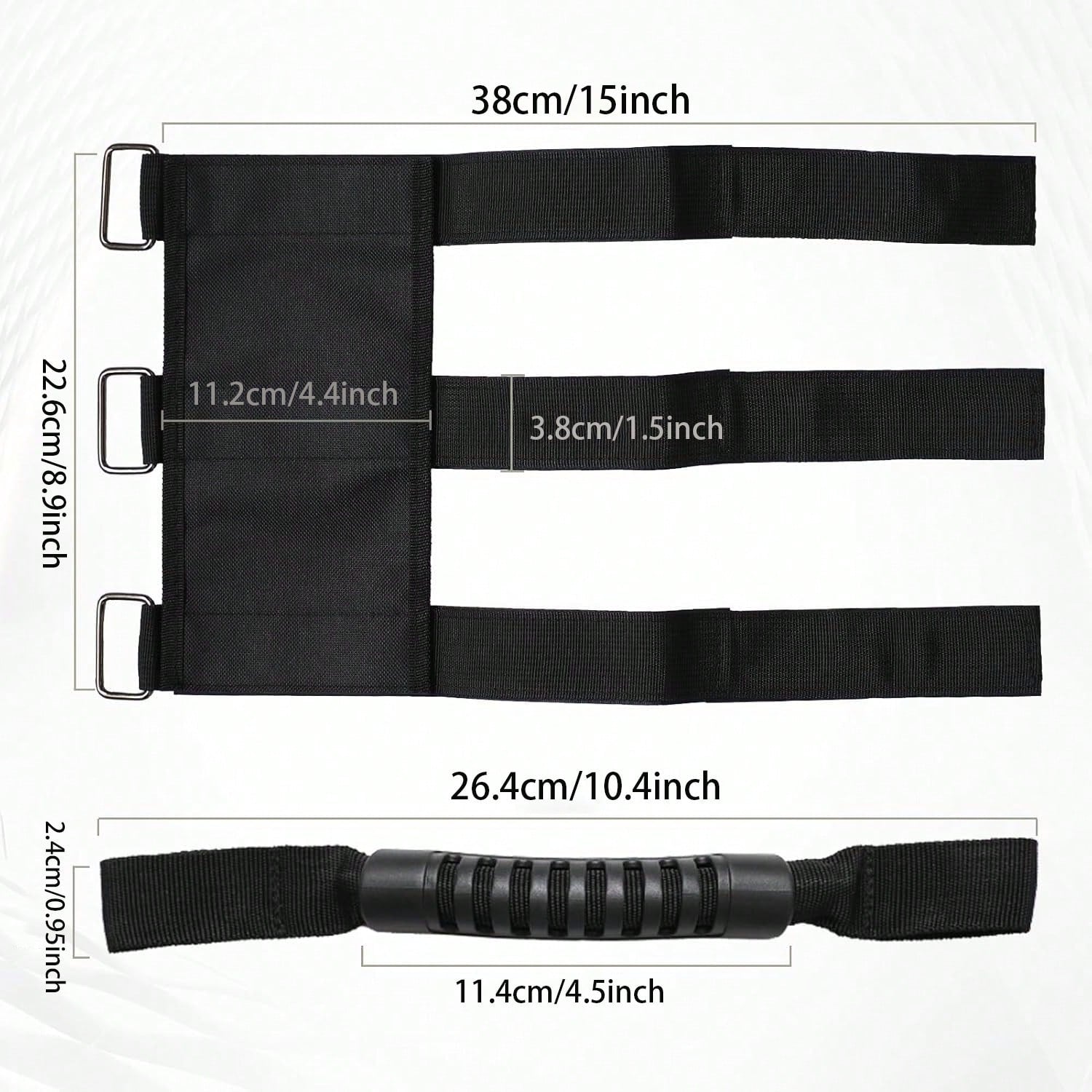 [Roller Handle Grip Handle]2PCS Roller Handle Grip Handle,Elastic Rope Handle- Internal Assembly Component,Suitable For Jeeps,UTVs,Four-Wheel Vehicles