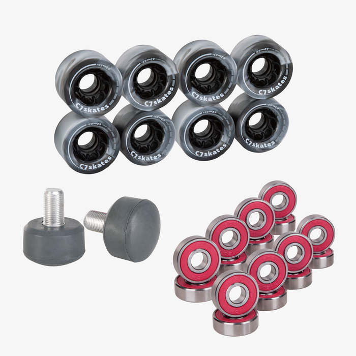 Roller Skate Wheels and Stoppers Combo Midnight Sky
