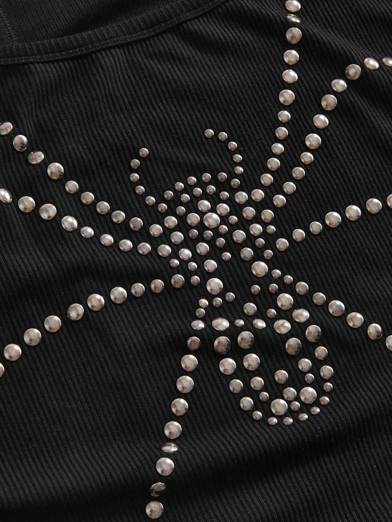 ROMWE Grunge Punk Plus Size Women's Y2K Punk Exaggerated Spider Rivet Halter Tank Top