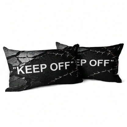 Room Decor Keep Off Pillow Set Of 2 Breathable Pillow Cover Square Cushion Case For Home Sofa Couch Decoration 18*18 Inch Diablo Style-2