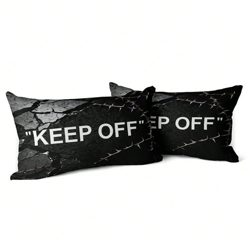 Room Decor Keep Off Pillow Set Of 2 Breathable Pillow Cover Square Cushion Case For Home Sofa Couch Decoration 18*18 Inch Diablo Style-2