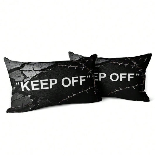 Room Decor Keep Off Pillow Set Of 2 Breathable Pillow Cover Square Cushion Case For Home Sofa Couch Decoration 18*18 Inch Diablo Style-2