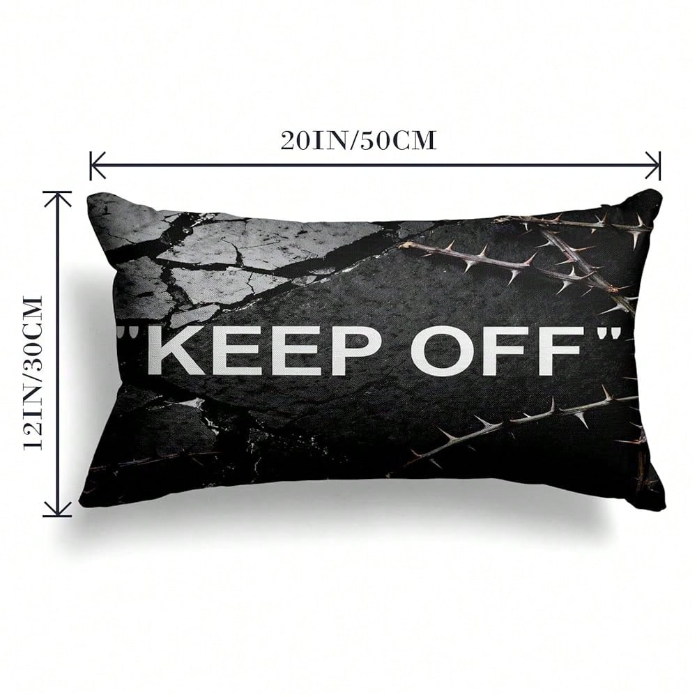 Room Decor Keep Off Pillow Set Of 2 Breathable Pillow Cover Square Cushion Case For Home Sofa Couch Decoration 18*18 Inch Diablo Style-2