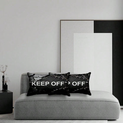 Room Decor Keep Off Pillow Set Of 2 Breathable Pillow Cover Square Cushion Case For Home Sofa Couch Decoration 18*18 Inch Diablo Style-2