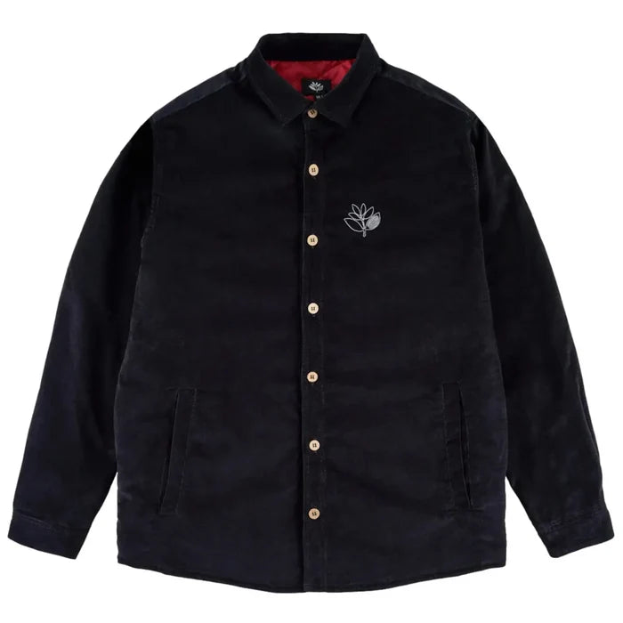 rover cord overshirt black magenta