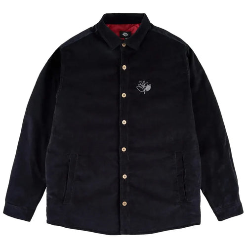 rover cord overshirt black magenta