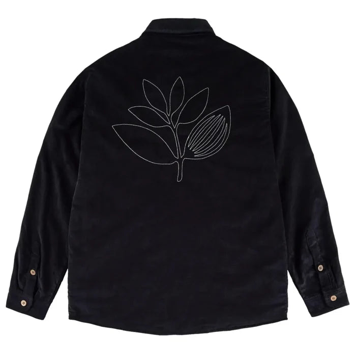 rover cord overshirt black magenta