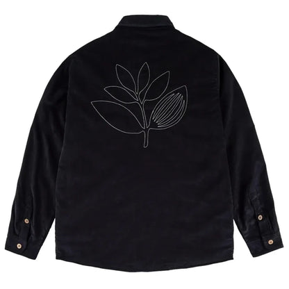 rover cord overshirt black magenta
