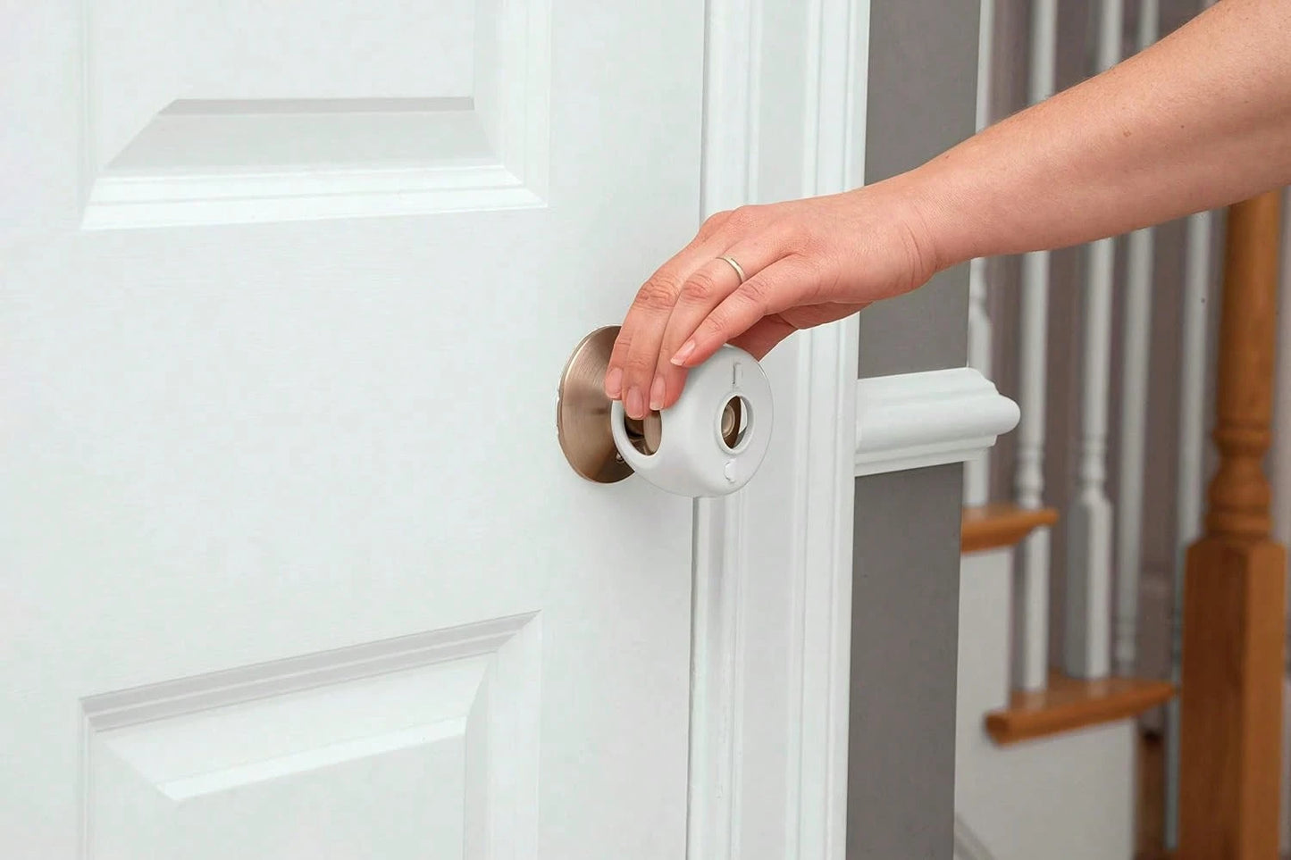 Safety 1st Parent Grip Door Knob Covers, White, One Size,4 Count (Pack Of 1) (HS3260600), Packaging May Vary