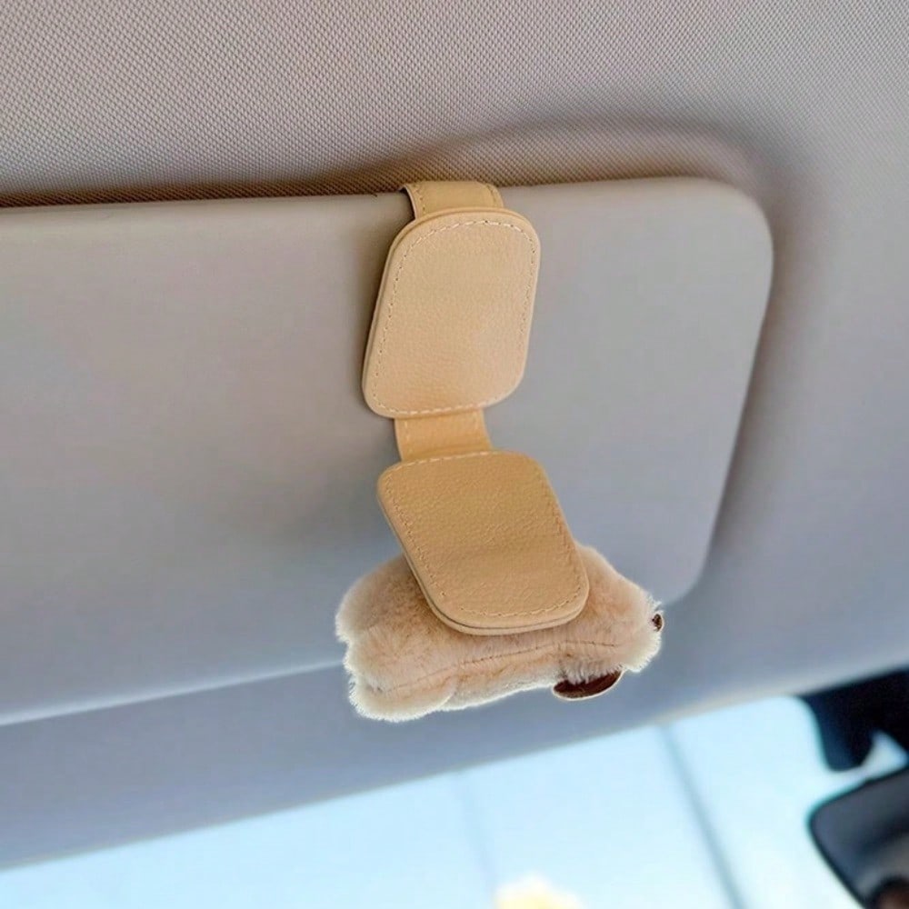 SANRIO 1Pc Cartoon Car Glasses Clip Car Interior Fashion Glasses Clip Holder Sunscreen Storage Magnetic Super Cute