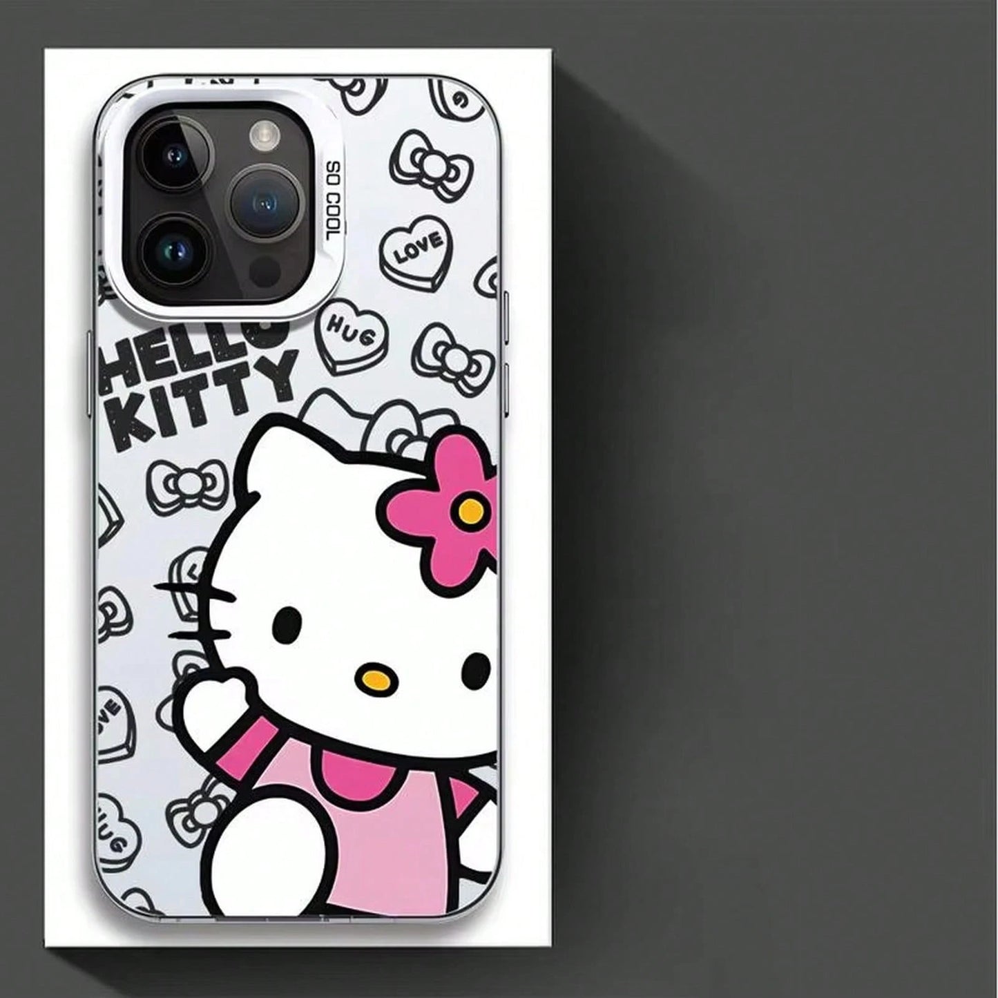 SANRIO 1pc Cute Bear Bow Print Shockproof Phone Cover, Electroplated Color Frame Anti-Drop Protective Cover Compatible With IPhone17/16/15/14/13/12/11 Pro Plus XR XS 8 SE, Y2K Unisex Accessory, Daily
