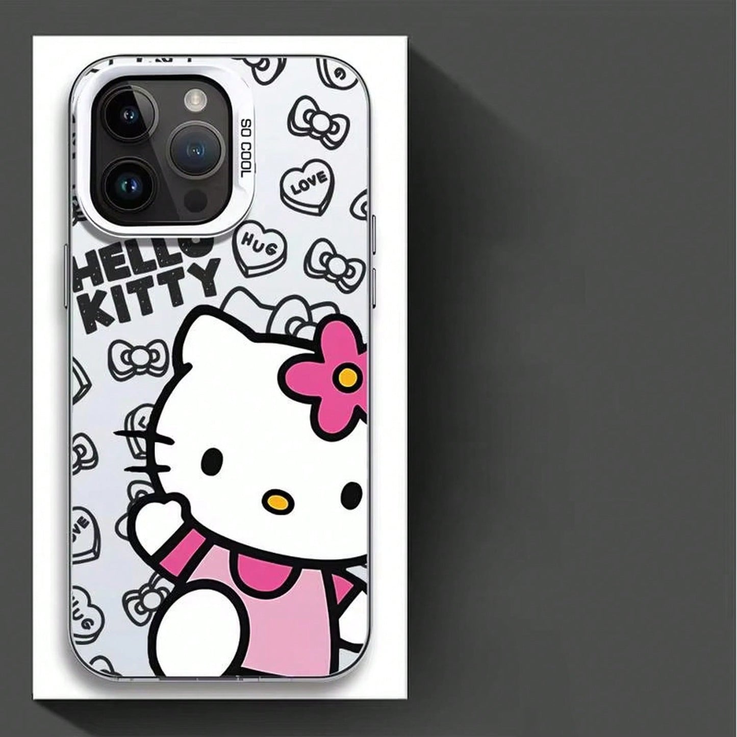 SANRIO 1pc Cute Bear Bow Print Shockproof Phone Cover, Electroplated Color Frame Anti-Drop Protective Cover Compatible With IPhone17/16/15/14/13/12/11 Pro Plus XR XS 8 SE, Y2K Unisex Accessory, Daily
