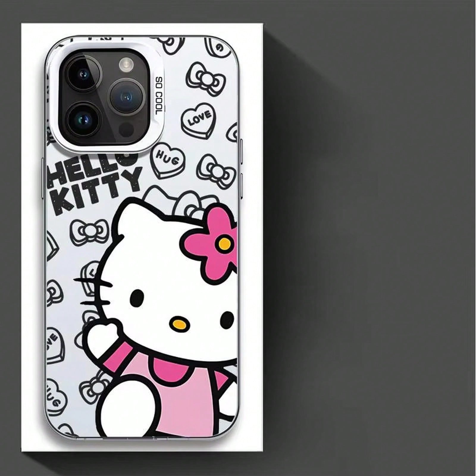 SANRIO 1pc Cute Bear Bow Print Shockproof Phone Cover, Electroplated Color Frame Anti-Drop Protective Cover Compatible With IPhone17/16/15/14/13/12/11 Pro Plus XR XS 8 SE, Y2K Unisex Accessory, Daily