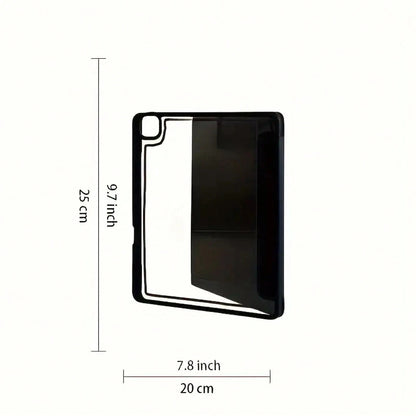 SANRIO 1pc Shockproof Tablet Cover With Pen Slot & Kickstand Desig Cute Pink Line Drawing Hello Kitty Print Unisex Transparent Hard Protective Shell Fit 11 2025/2025/10.9/Air4/5/6/10.2/Pro 11/10th Gen
