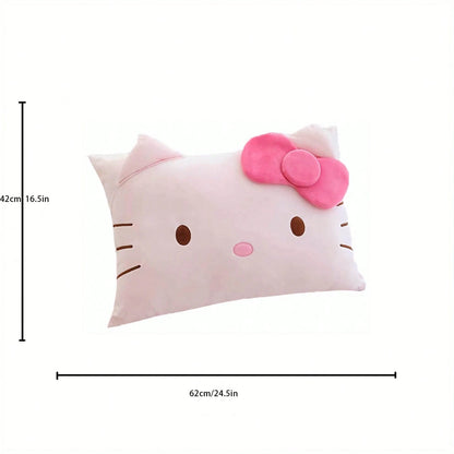 SANRIO Hello Kitty Cartoon Cute Pillowcase Anime Double Sided Plush Pillowslip Girl Bedroom Decoration Kawaii Cotton Pillowcase