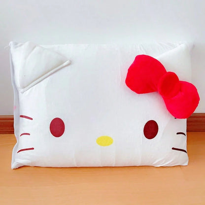 SANRIO Hello Kitty Cartoon Cute Pillowcase Anime Double Sided Plush Pillowslip Girl Bedroom Decoration Kawaii Cotton Pillowcase