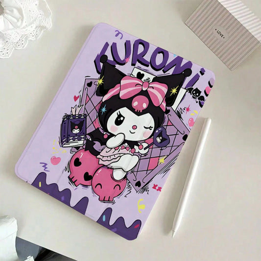 SANRIO Pink Skull Kulomi Tablet, With 70% Off Adjustable Stand, With Pen Slot, Compatible With Tablet 12 11inch (2026), 11 2025, 2025, Tablet/8/9, 4/5, 10. Fit 1/2/3/4/5/6/, Tablet 5/6//8/9/10/11, Air