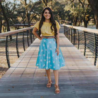 Sari Wrap Skirt: Cool Tones / Tea / 02-12