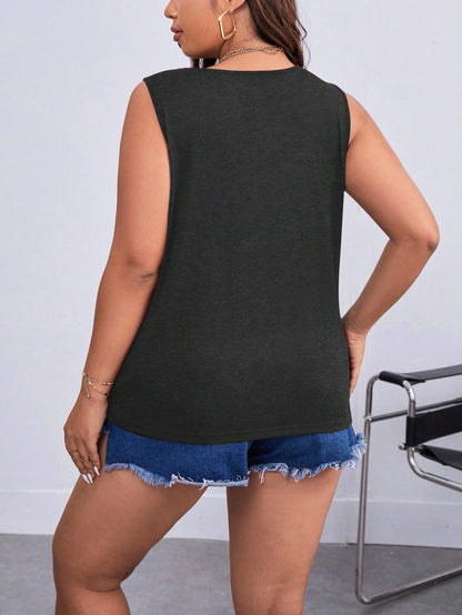 Shapeblank Plus Ladder Cut Out Tank Top