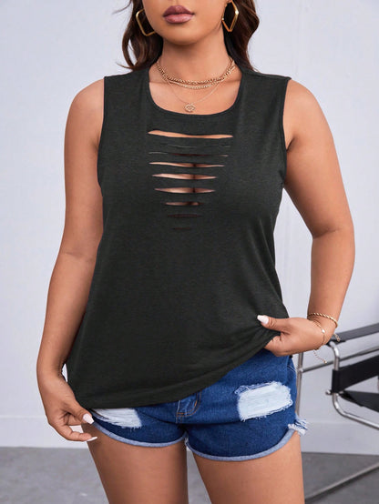 Shapeblank Plus Ladder Cut Out Tank Top