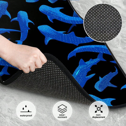 Shark Whale 4-Piece Car Floor Mats For Most Vehicles – Rubber Backing,Durable & Stylish Auto Interior Accessories