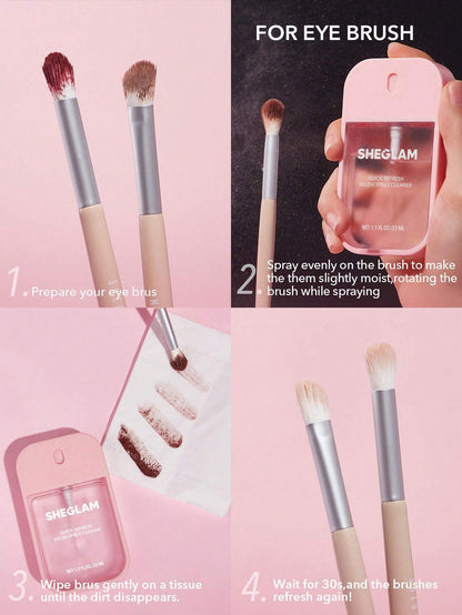 SHEGLAM Quick Refresh Brush Spray Cleaner 32Ml Brand Beauty Cosmetic Makeup For Women And Girls