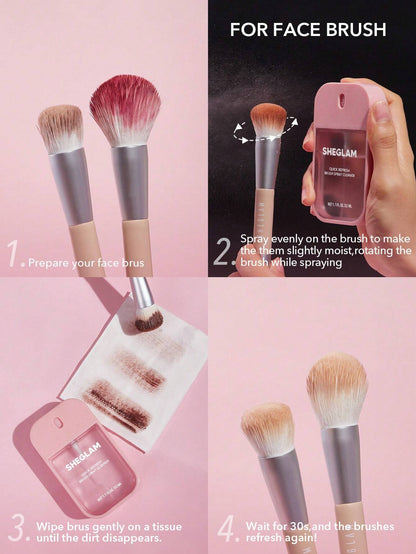SHEGLAM Quick Refresh Brush Spray Cleaner 32Ml Brand Beauty Cosmetic Makeup For Women And Girls
