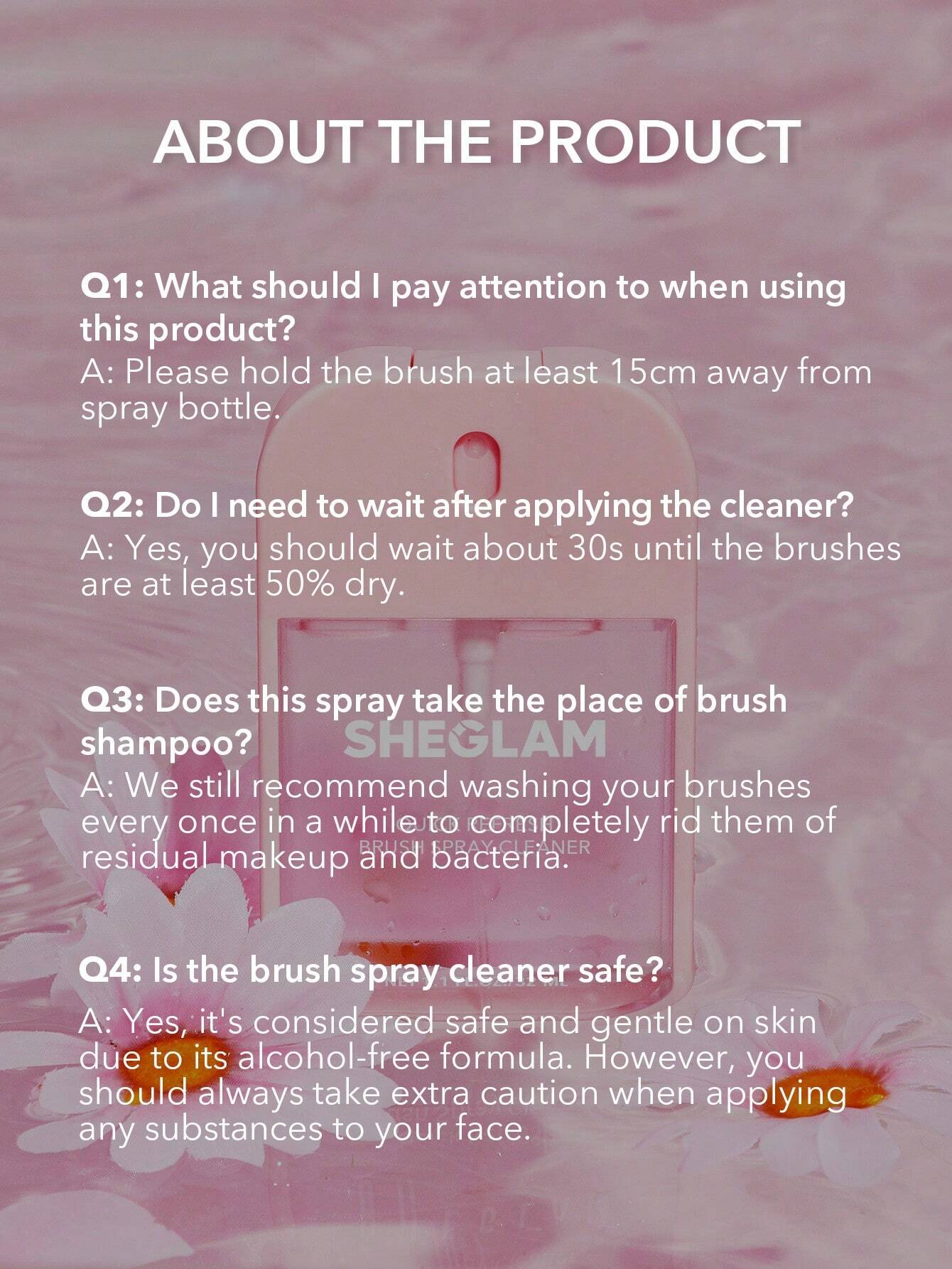 SHEGLAM Quick Refresh Brush Spray Cleaner 32Ml Brand Beauty Cosmetic Makeup For Women And Girls