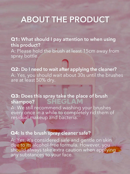 SHEGLAM Quick Refresh Brush Spray Cleaner 32Ml Brand Beauty Cosmetic Makeup For Women And Girls