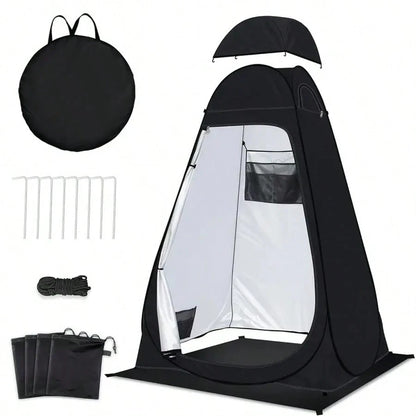 Shower Tent Pop-Up Privacy Tent Camping Portable Toilet Tent Outdoor Camp Bathroom Changing Dressing Room Instant Privacy Shelters For Hiking Beach Picnic Fishing Potty, Extra-Tall, UPF 50+