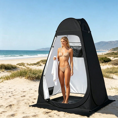 Shower Tent Pop-Up Privacy Tent Camping Portable Toilet Tent Outdoor Camp Bathroom Changing Dressing Room Instant Privacy Shelters For Hiking Beach Picnic Fishing Potty, Extra-Tall, UPF 50+
