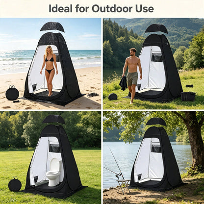 Shower Tent Pop-Up Privacy Tent Camping Portable Toilet Tent Outdoor Camp Bathroom Changing Dressing Room Instant Privacy Shelters For Hiking Beach Picnic Fishing Potty, Extra-Tall, UPF 50+