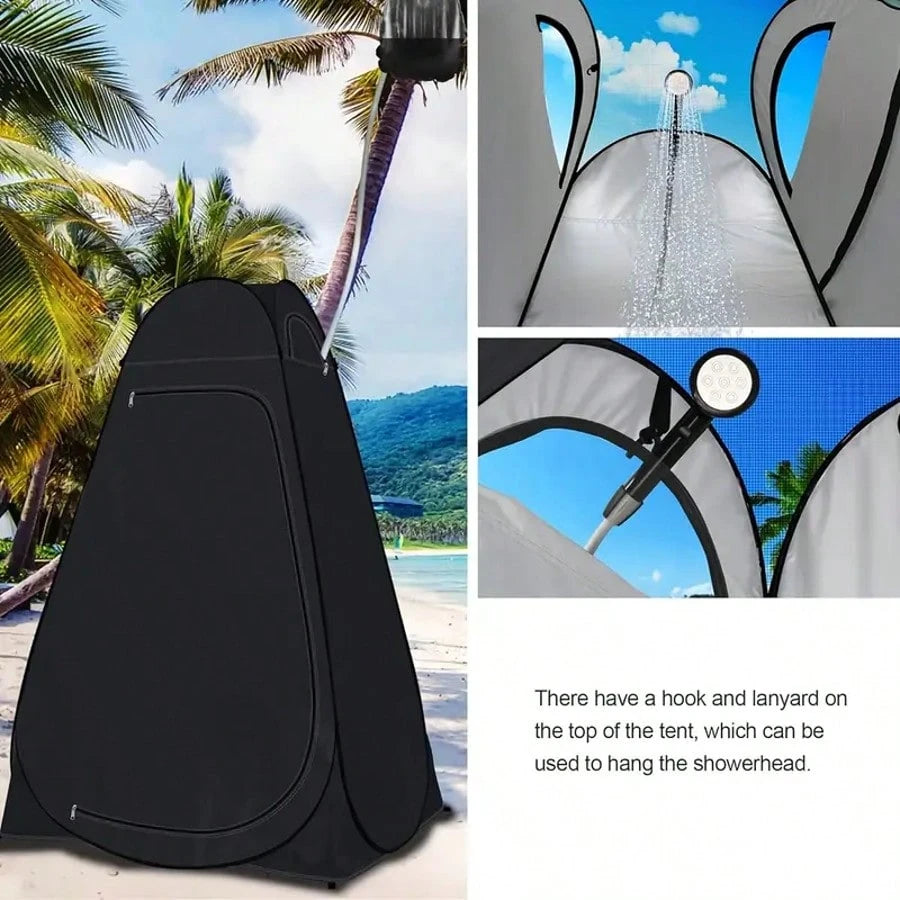 Shower Tent Pop-Up Privacy Tent Camping Portable Toilet Tent Outdoor Camp Bathroom Changing Dressing Room Instant Privacy Shelters For Hiking Beach Picnic Fishing Potty, Extra-Tall, UPF 50+