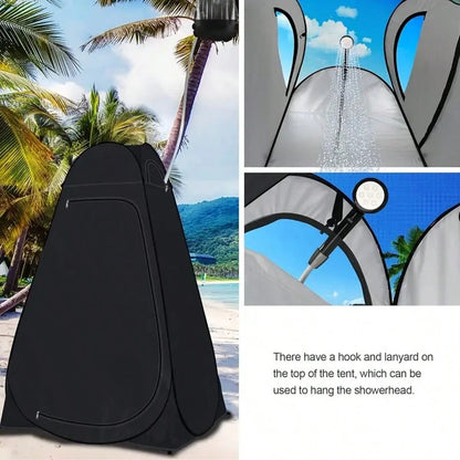 Shower Tent Pop-Up Privacy Tent Camping Portable Toilet Tent Outdoor Camp Bathroom Changing Dressing Room Instant Privacy Shelters For Hiking Beach Picnic Fishing Potty, Extra-Tall, UPF 50+