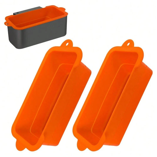 Silicone Grease Cup Liners For Blackstone 36 28 22 17 Inch Griddle, 2 Pack Reusable Grease Catcher Liner Grill Grease Tray Accessories For Blackstone