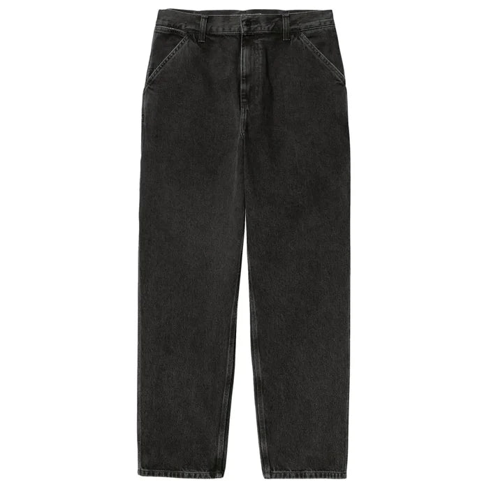SINGLE KNEE PANT CARHARTT BLACK DENIM STONE WASHED