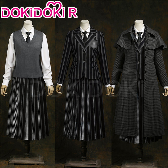 【Size XS-2XL】DokiDoki-R TV Cosplay Costume School Uniform Halloween Outfit Black Coat