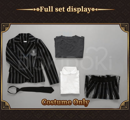 【Size XS-2XL】DokiDoki-R TV Cosplay Costume School Uniform Halloween Outfit Black Coat