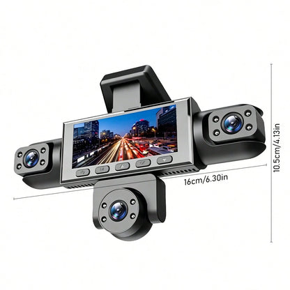 SKYWORTH SIDAKEYE 360° Panoramic 5-Way 1080P Ultimate Dash Cam Kit, Car DVR With Night Vision, 24-Hour Parking Monitoring, G-Sensor, Loop Recording And More