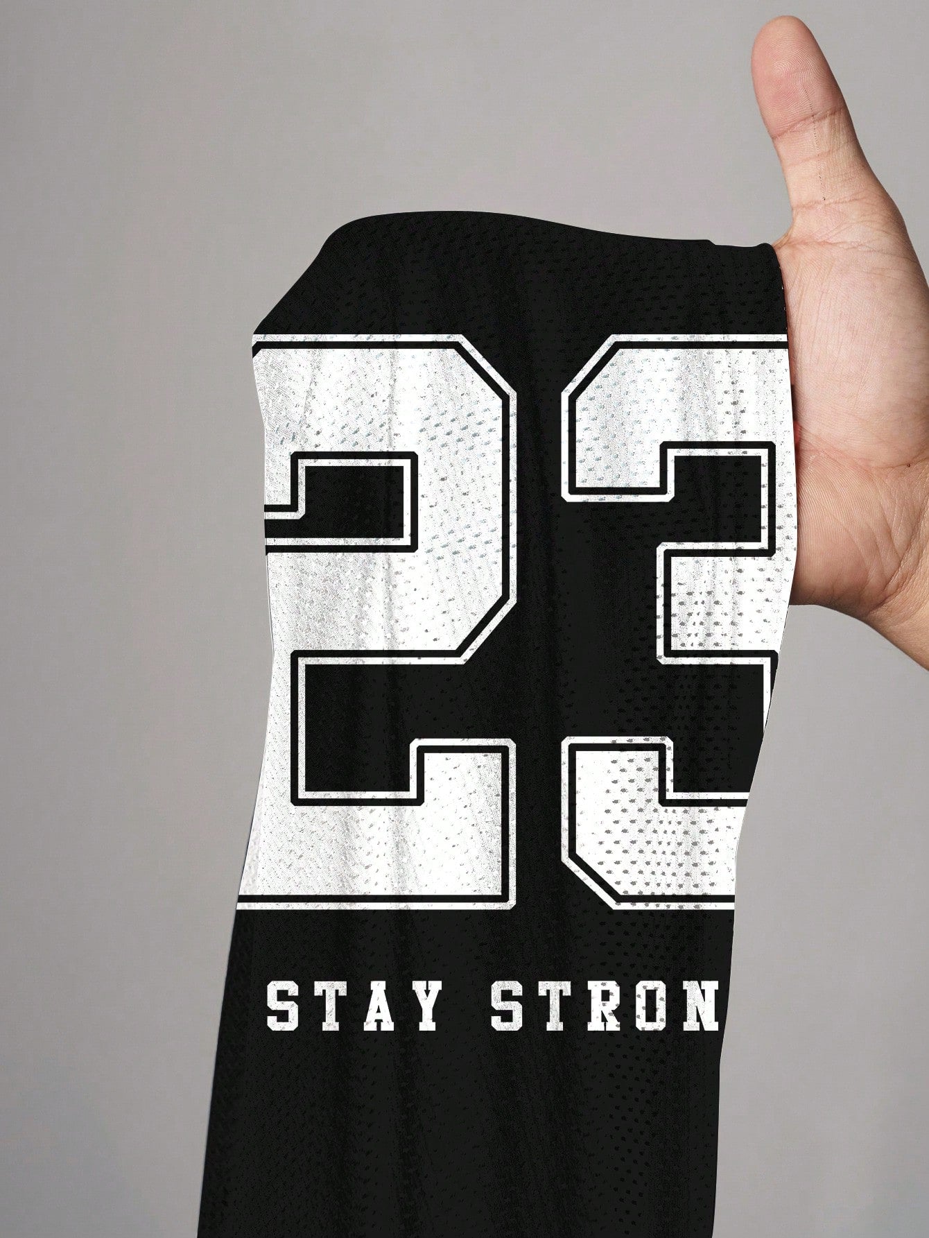 Slaydiva Casual Minimalist Letter & Number Graphic 23 Black T-Shirt Suitable For Summer, Sporty Apparel