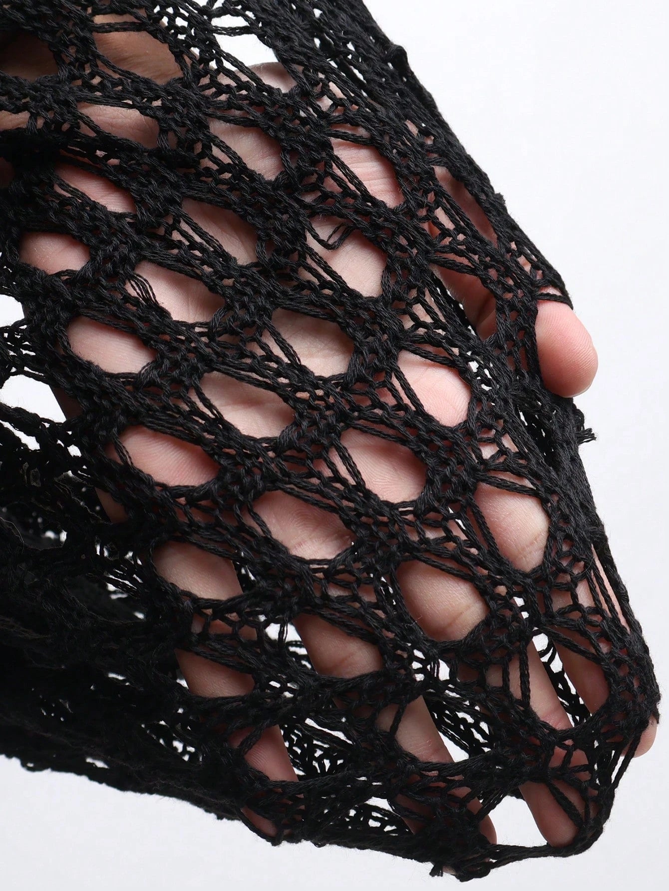 Slayr CURVE Plus Size Black Off Shoulder Crochet Knit Fringe Tassel Cover Up Dress,Boho Chic Hollow Out Beach Coverup For Summer Holiday Vacation Resort
