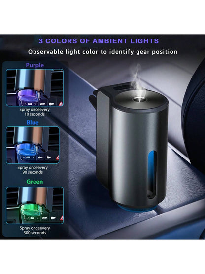 Smart Car Air Freshener- Upgraded Version, Includes 3 Bottles Of 10ml French Essential Oil, Enhanced Spray Effect, Long-Lasting Fragrance, Adjustable Intensity Car Aroma Device
