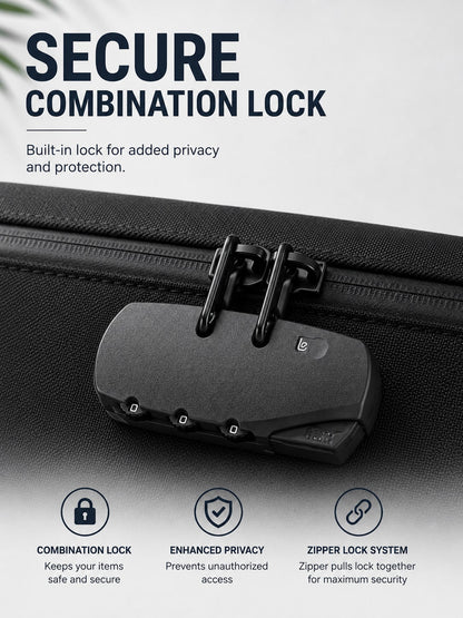 Smell Proof Bag With Combination Lock Set, Lockable Waterproof Travel Organizer For Odor-Free Storage & Everyday Use